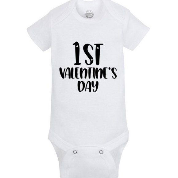 Catty Corner Company Other - 1st Valentine's Day Baby or Infant Onsie